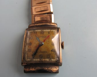 Vintage Men's Defender Mechanical Watch Works 10K Gold Filled Free Shipping