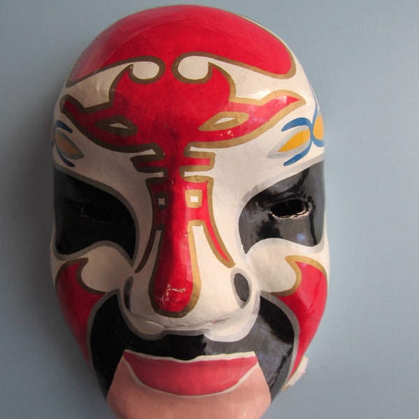 Vintage Japanese Paper Mache Mask Free Shipping