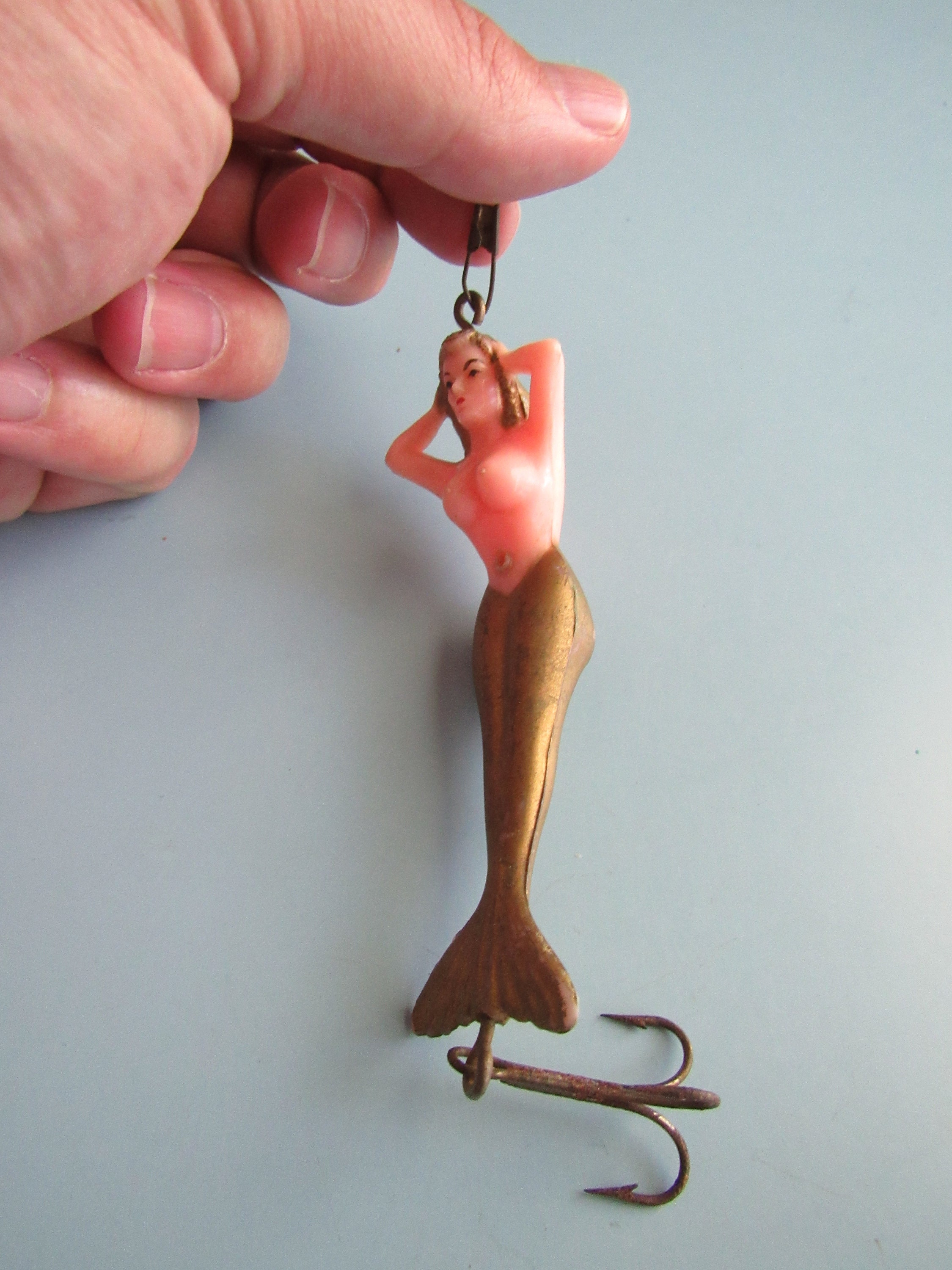 Vintage Mermaid Fishing Lure 1950s Free Shipping