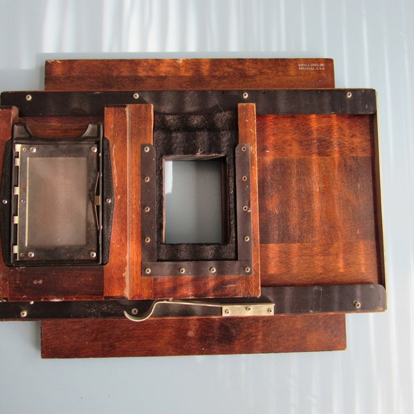Vintage Burke & James Inc. Wooden Camera Part Sliding Camera Back Free Shipping