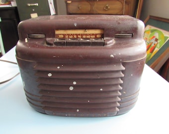 Vintage Sears Silvertone Tube Radio Model 6409 1940 Free Shipping