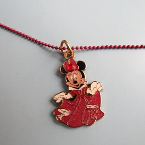 Vintage Disney Minnie Mouse Pendant Necklace Free Shipping