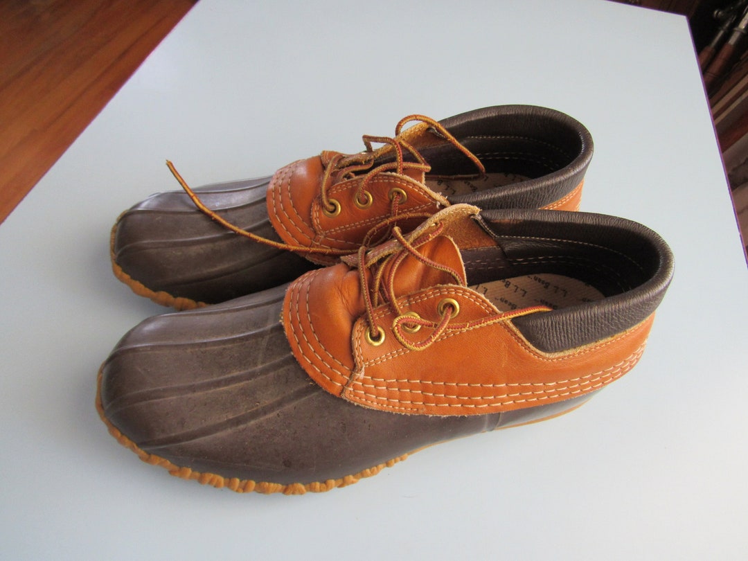 LL Bean Hunting Duck Bean boots Shoes Men’s 7 / Women’s 9 (TD) Vtg LL BEAN Maine Hunting Shoe Leather Duck Boots Size L 7  main image 2