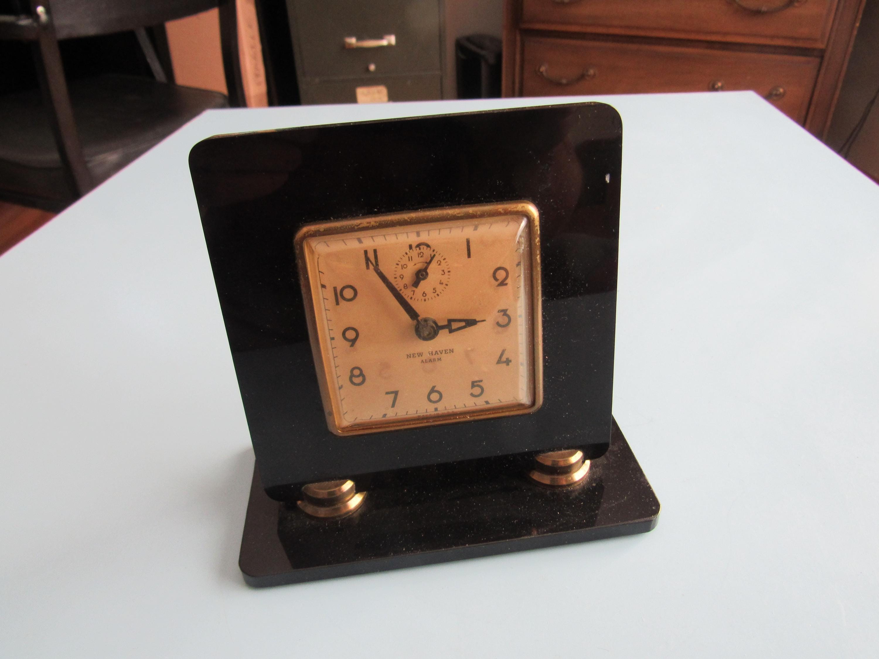 Vintage New Haven Key Wind Alarm Clock 1940s Needs Work Free