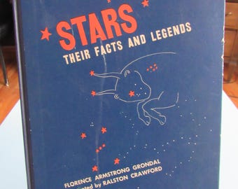 Stars: Their Facts and Legends by Florence Armstrong Grondal 1940 Free Shipping