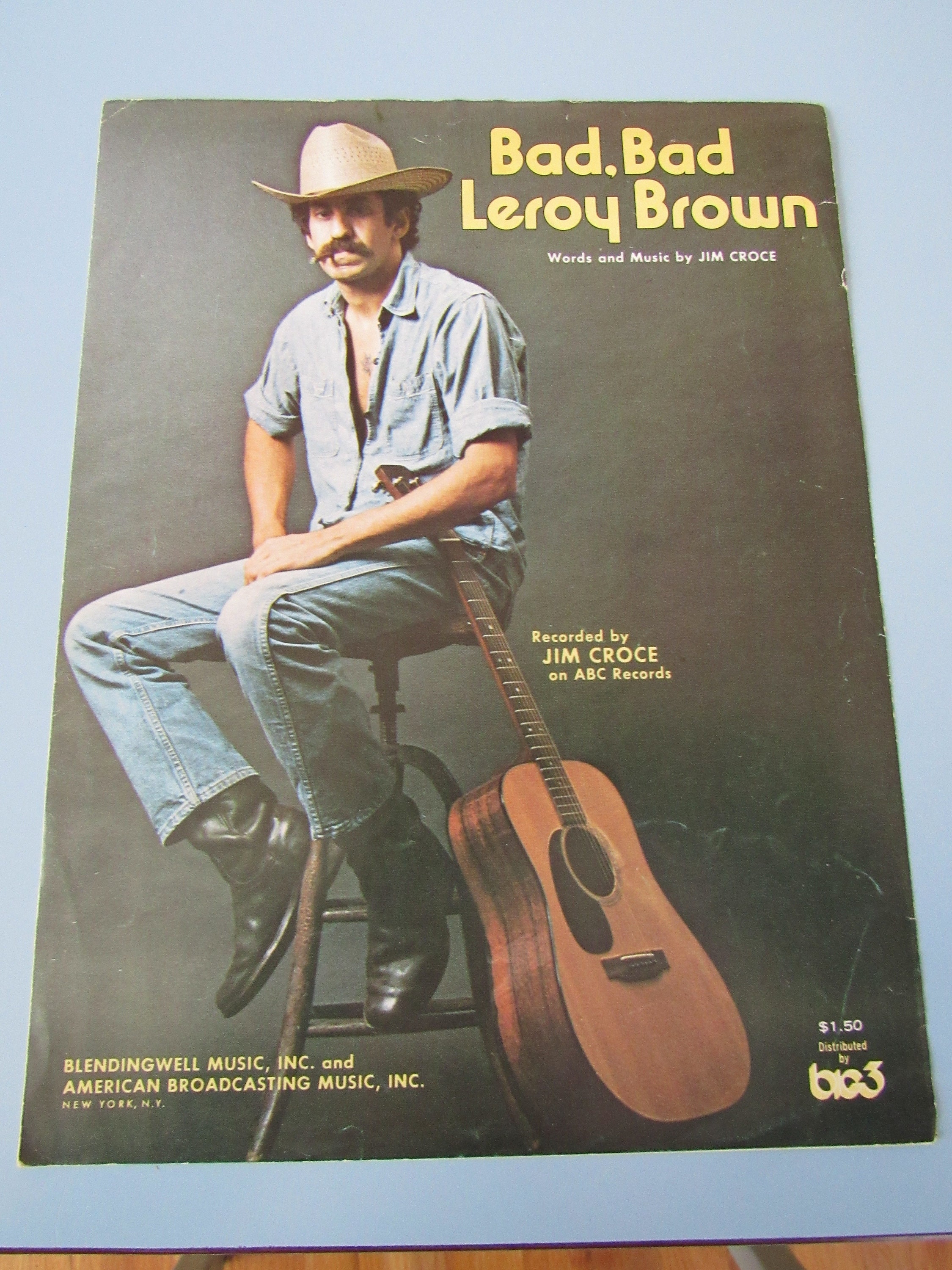 Bad Bad Leroy Brown Sheet Music 1973 