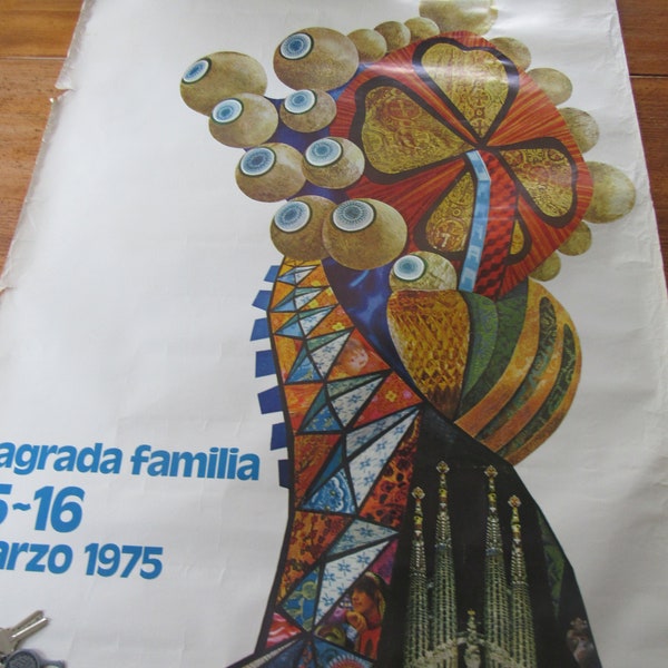 Vintage Y Hora, Los Pinaculos Sagrada Familia 15-16 Marzo 1975 Poster Free Shipping
