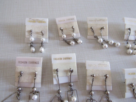 silver tone earrings various colors and shapes dangle earrings post earrings 12 pairs 90/'s earrings hoops jewelry lot