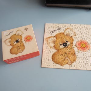 Vintage Springbok Mini Jigsaw Puzzle I Wuv You Over 70 Pieces Complete Free Shipping