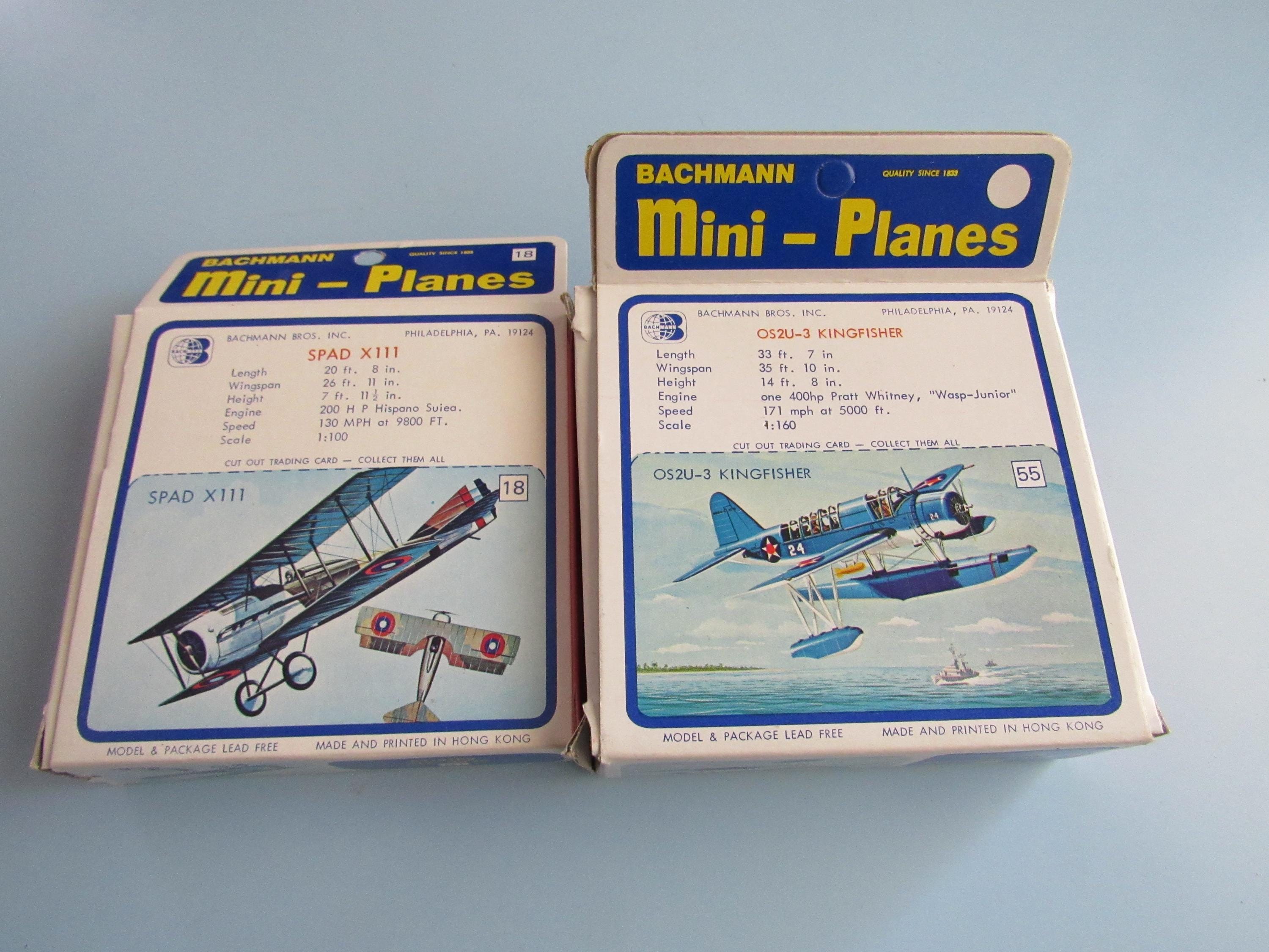 Lot of 2 Vintage Bachmann Mini-planes Spad XIII & OS2U-3