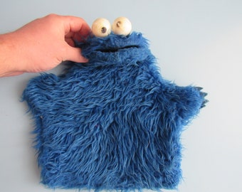 Vintage Sesame Street Cookie Monster Hand Puppet Muppets Free Shipping