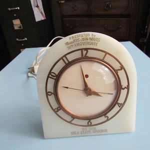 Vintage Telechron Statesman Electric Tabletop Clock 1930s Works Free Shipping