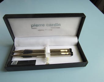 Vintage Pierre Cardin 18K Gold Plated Pen Mechanical Pencil Set