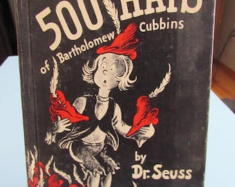 The 500 Hats of Bartholomew Cubbins by Dr. Seuss 1938 Free Shipping