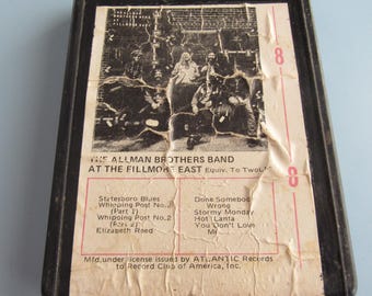 The Allman Brothers Band at the Fillmore East 8 Track Tape Free Shipping