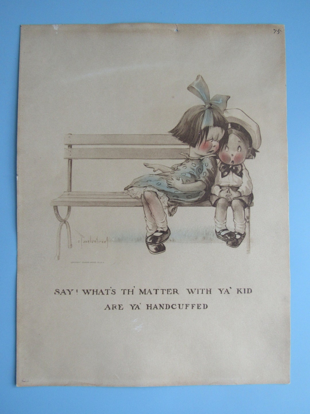 Vintage Charles Twelvetrees Print Edward Gross Co. Free Shipping Etsy