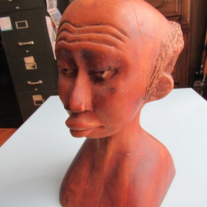 Vintage African Carved Wooden Statue Free Shipping
