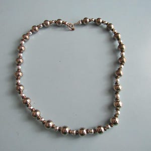 Vintage Silver Tone Beaded Necklace Free Shipping