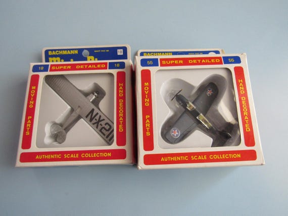 Lot of 2 Vintage Bachmann Mini-planes Spad XIII & OS2U-3