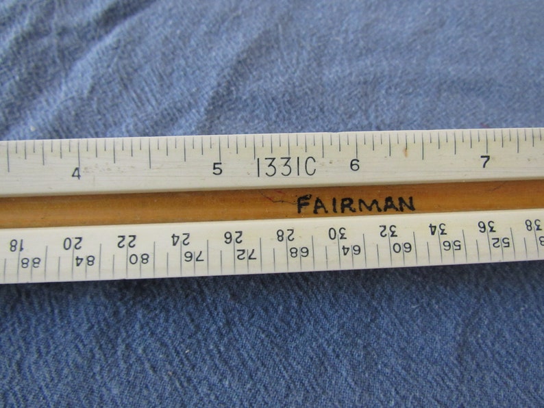 Vintage Post 1331C Wooden Triangular Ruler Drafting Architect Free Shipping