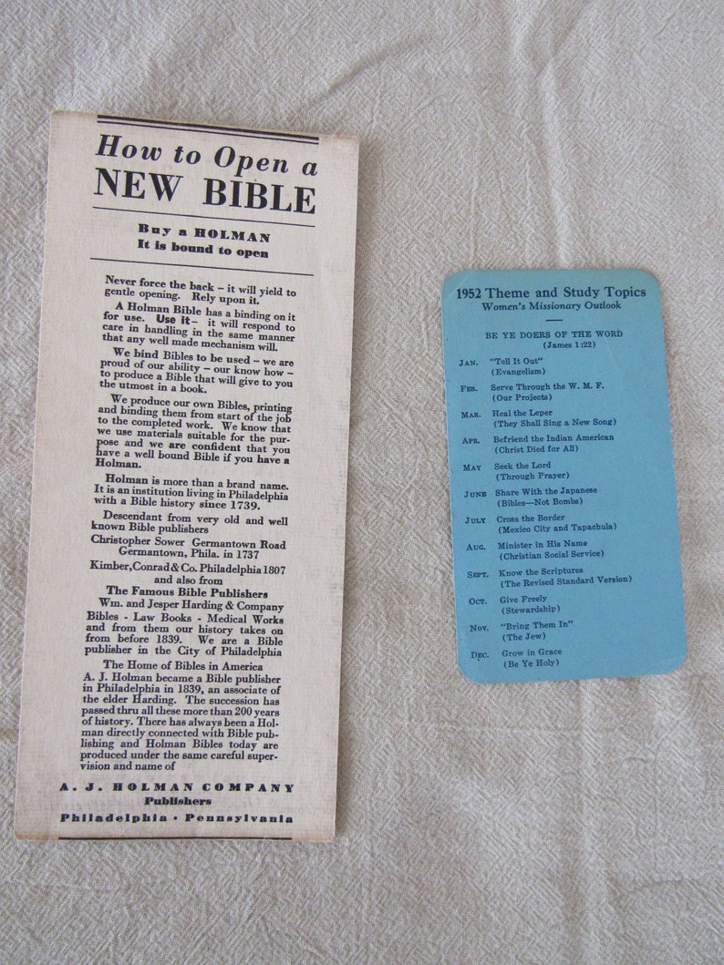 Vintage Christian Ephemera 1950s Free Shipping Etsy