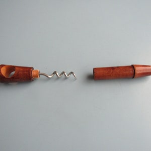 Vintage Wooden Corkscrew Made in France Free Shipping