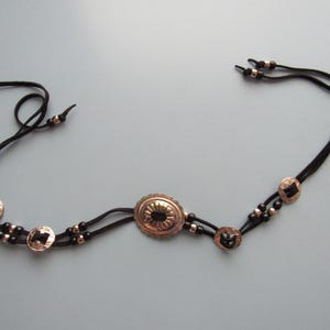 Vintage Silver Tone Beaded Concho BeltFree Shipping