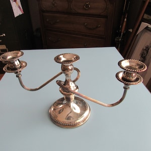 Vintage F. B. Rogers 3 Candle Holder Candelabra Free Shipping