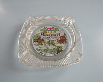 Vintage Missouri Glass Ashtray Free Shipping
