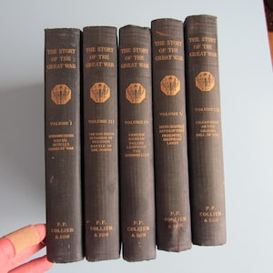 The Story of the Great War Vols. 1,3,4,5,7 1916 Free Shipping