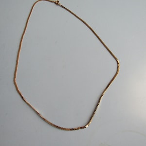 Vintage Gold Tone Chain Necklace Free Shipping