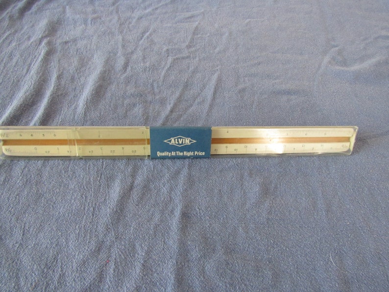 Vintage Post 1331C Wooden Triangular Ruler Drafting Architect Free Shipping