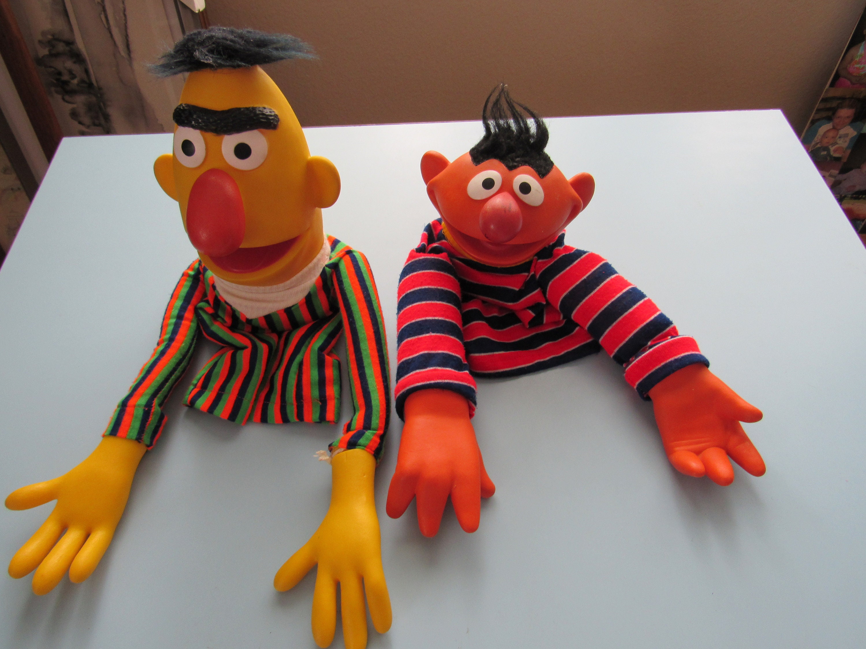 Vintage Sesame Street Bert Ernie Hand Puppets Muppets Free Shipping Etsy Canada