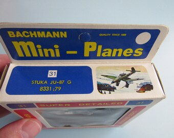 TOMY　BACHMANN　Mini-Planes①合計42体プラスカタログ Vintage Bachmann Mini-planes Stuka JU-87 G No. 31 Free