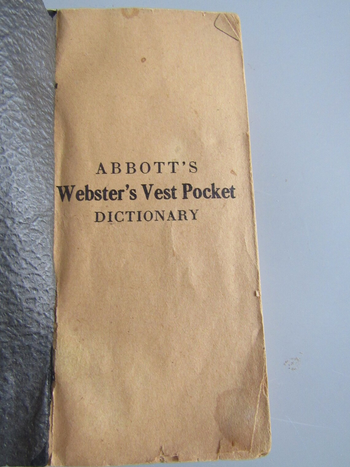 Abbott's ster's Vest Pocket Dictionary Free Etsy