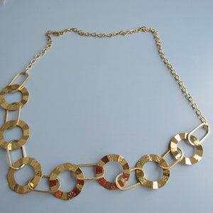 Vintage Gold Tone Chain Necklace Free Shipping