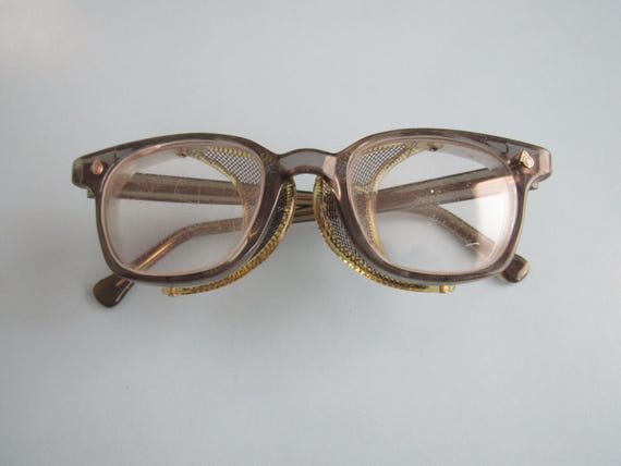 Vintage AO American Optical Flexi-fit 6M Safety Glasses Buddy