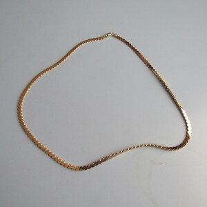 Vintage Gold Tone Chain Necklace Free Shipping