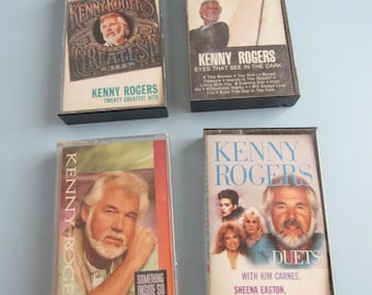 Lot of 4 Kenny Rogers Cassette Tapes 1980s Free Shipping
