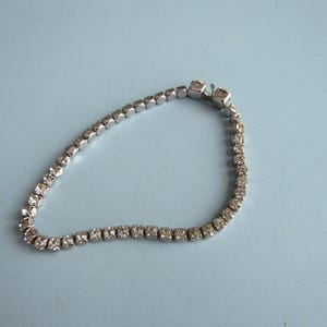 Vintage Silver Tone Rhinestone Bracelet Free Shipping