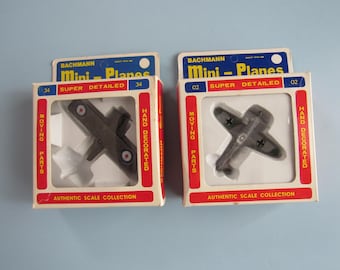 Lot of 2 Vintage Bachmann Mini-planes S. E. 5A & Messerchmitt ME