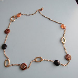 Vintage Gold Tone Chain Necklace Free Shipping