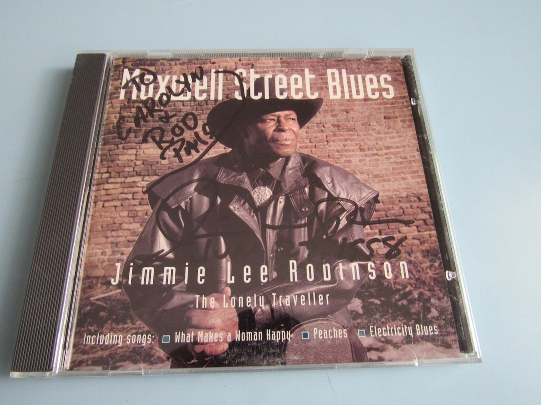Jimmie Lee Robinson Maxwell Street Blues CD 1998 Signed by Artist