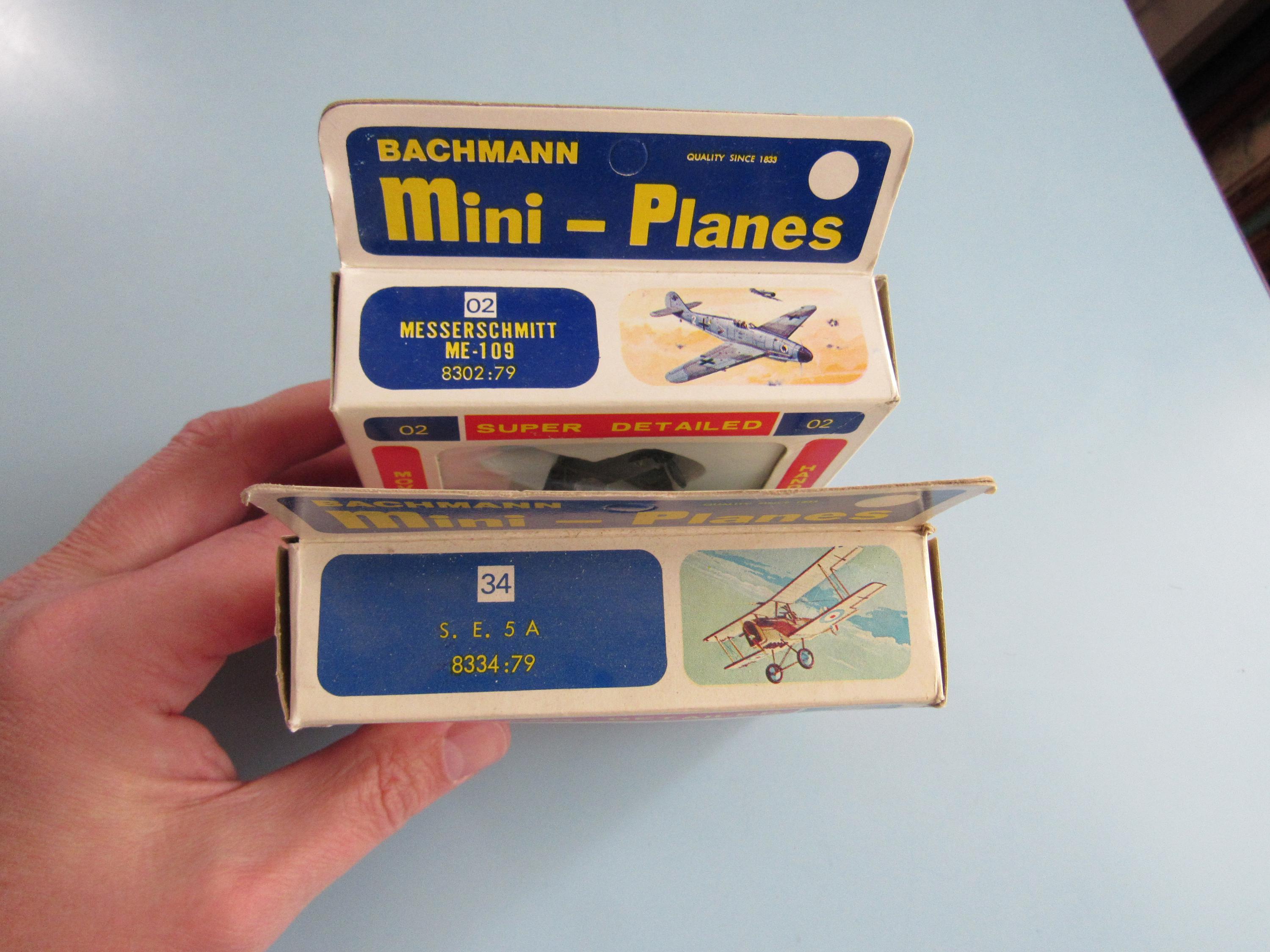 Lot of 2 Vintage Bachmann Mini-planes S. E. 5A & Messerchmitt ME