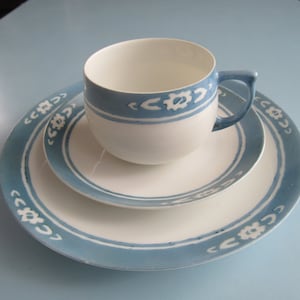 Antique Hand Painted Plate, Cup and Saucer Plate 1912 Free Shipping