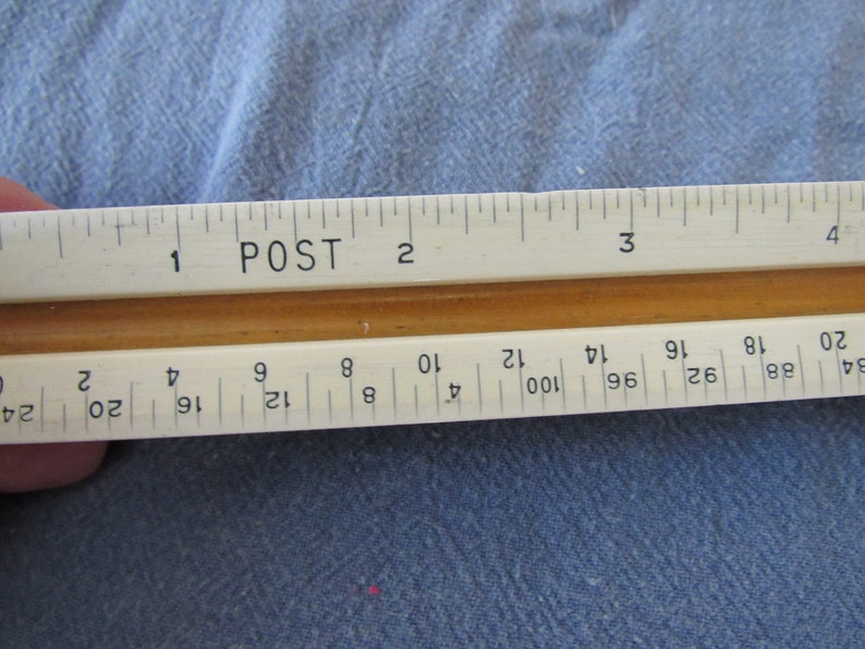 Vintage Post 1331C Wooden Triangular Ruler Drafting Architect Free Shipping