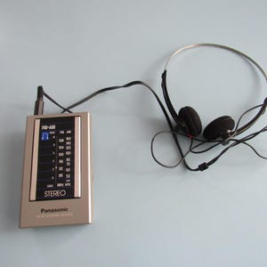 Vintage Panasonic FM-AM Headphone Receiver Stereo Radio Model RF-433 Works Free Shipping