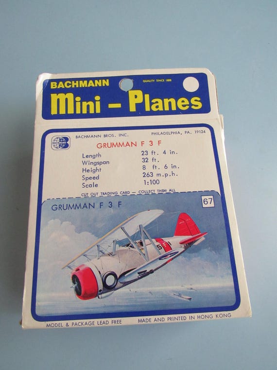 Vintage Bachmann Mini-planes Grumman F3F No. 67 Free Shipping - Etsy