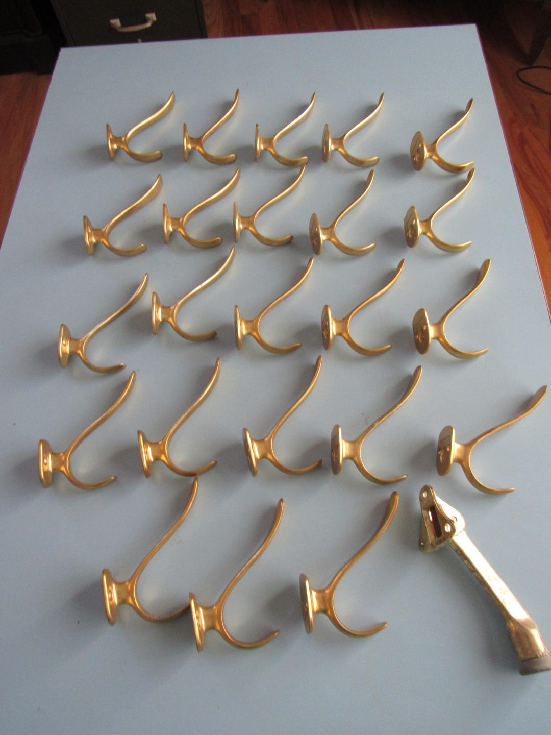 Lot of 23 Vintage Gold Tone Wall Coat Hooks Germany Free Shipping - Etsy