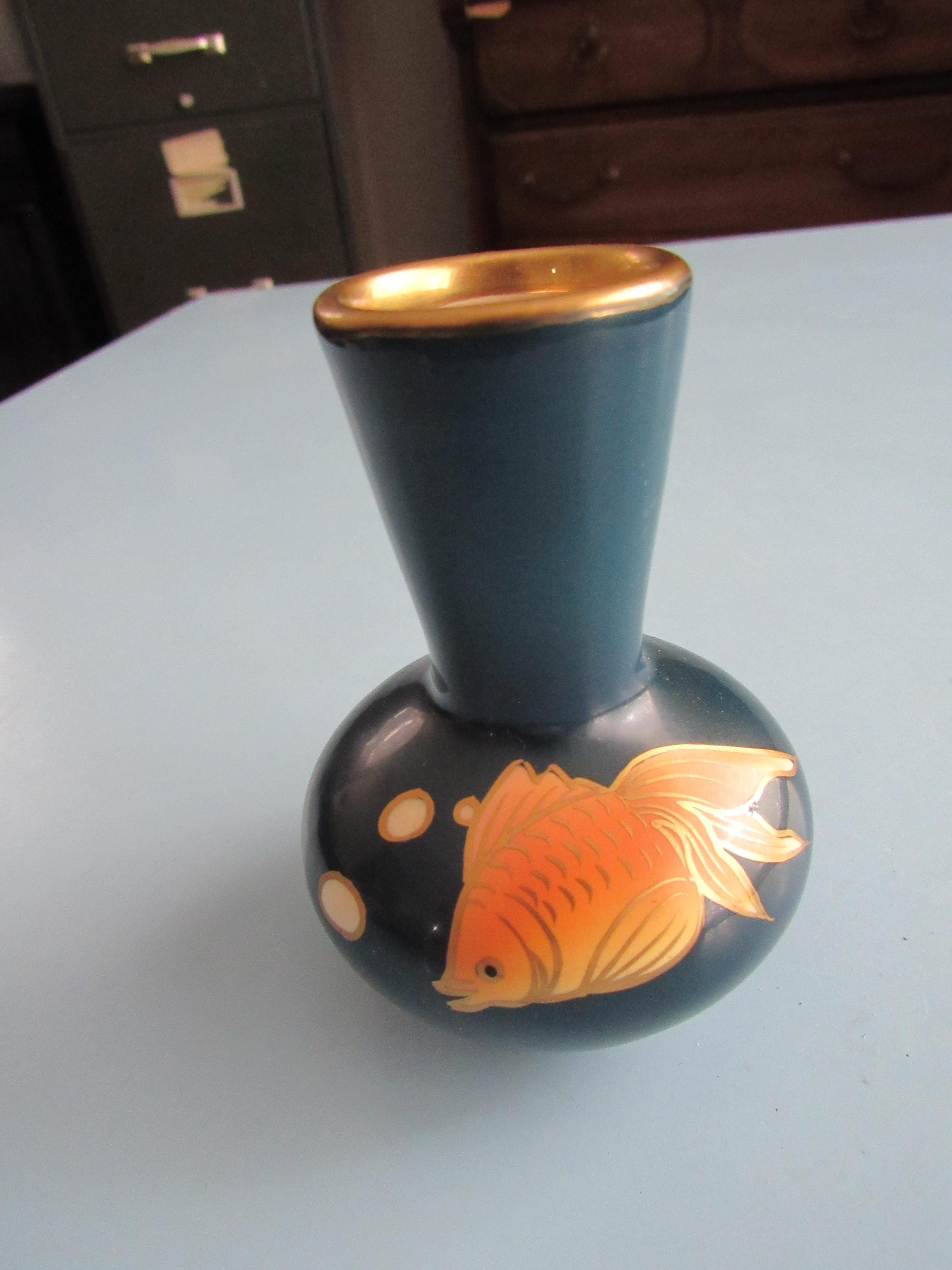 Asian Goldfish Vase - Etsy